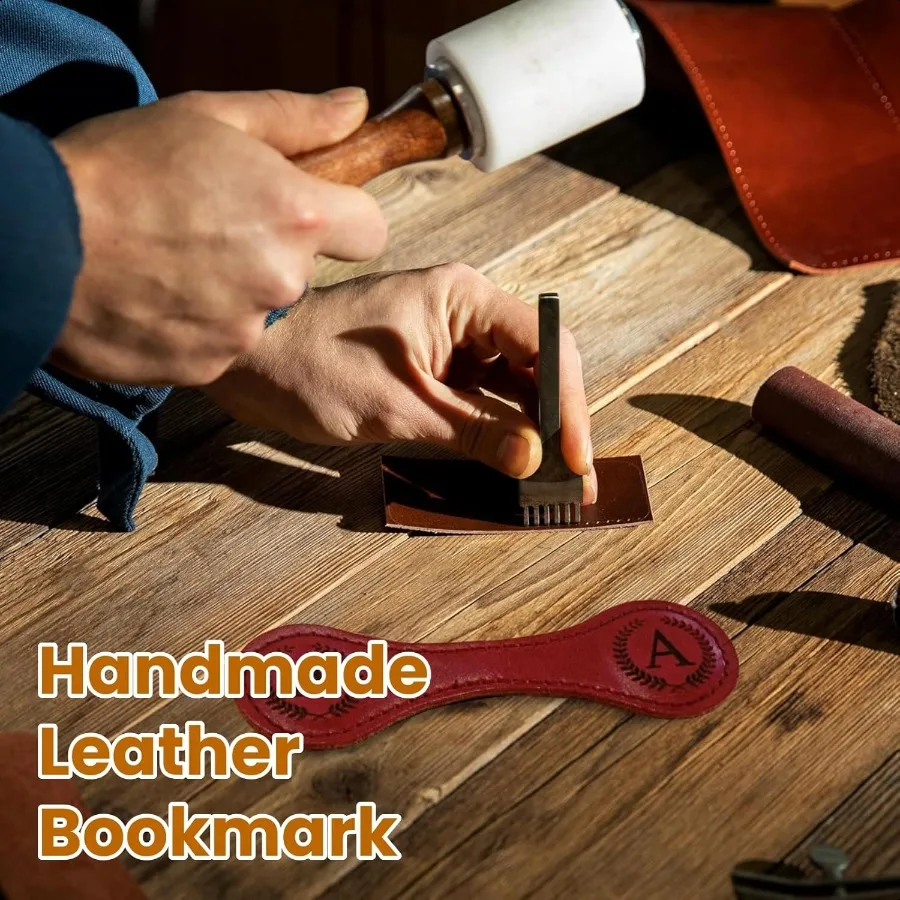 Personalized Magnetic Leather Bookmarks with Initial 26 Letters Custom Handmade Magnet Book Marks Clips Gifts for Reading Women