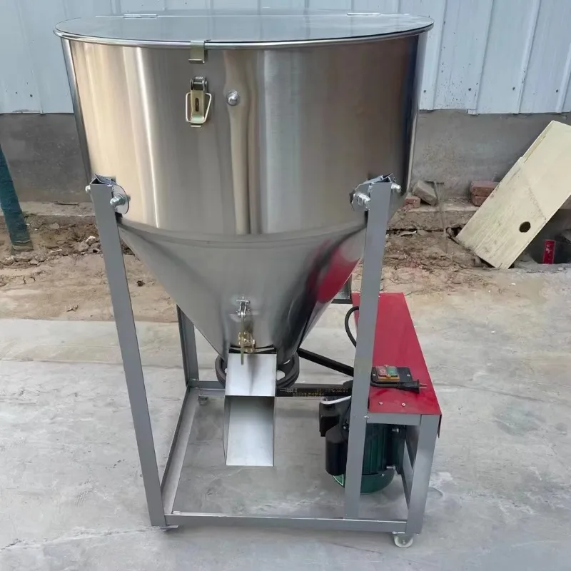 

Home Made Poultry Chicken Feed Mixer Turkey Animal Pig tle Feed Mixer Machine Feed Processing Machine for Sale Small 50kg 75