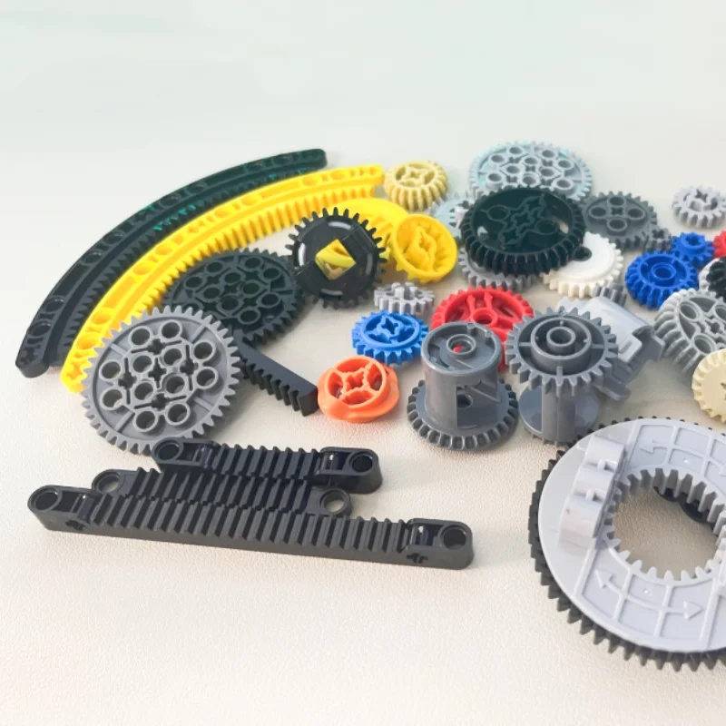 MOC Gear Series High-tech DIY Small Particles Building Block Compatible Gear Rotating Platform Gear Differential Gear Rack