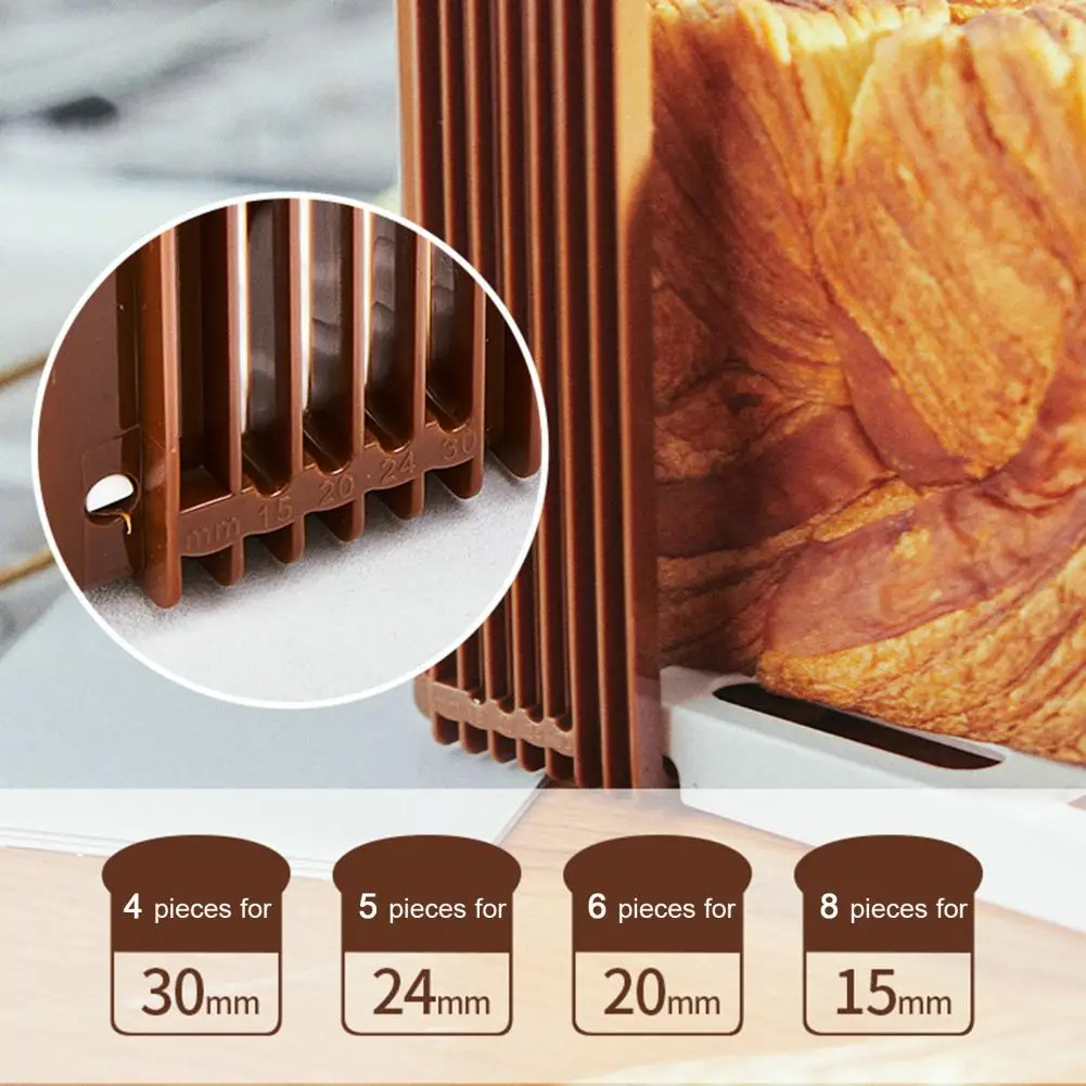 Nordic Foldable Bamboo/Plastic Bread Slicer Wood Cutter Toast Loaf Cutting Guide Slicing Maker Kitchen DIY Baking Pastry Tools