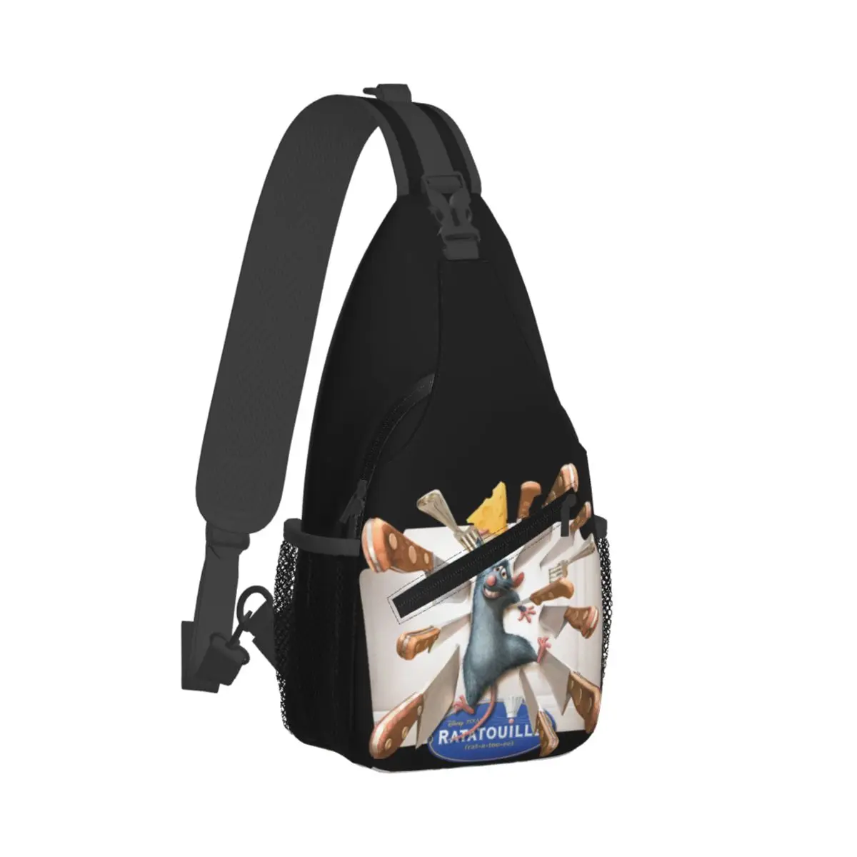 Custom Ratatouille Chef Anime Manga Sling Crossbody Backpack for Water Resistant For Cycling Daypack Print Shoulder Backpack