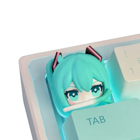 Hot Hatsune Miku DIY Keycaps Anime Personality Cross Axis PBT…