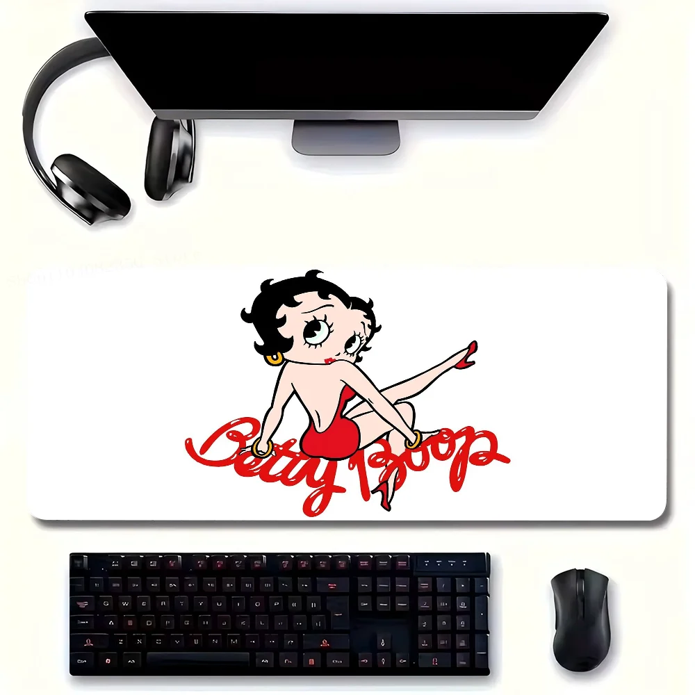 B-Betty Cute Boop Mousepad Non-slip Suitable For Office Computers Laptops E-sports Game Desk Mats XXL Keyboard