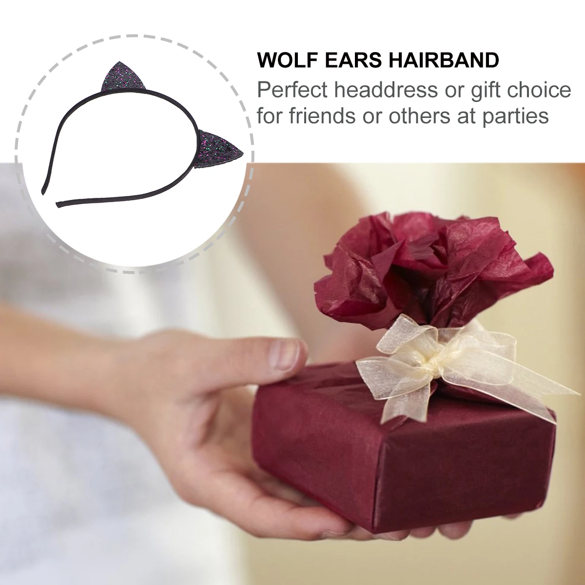 

4 Pcs Cat Ears Headband Girl Hairband Accessories Glitter for Girls Headbands Non-woven Fabric
