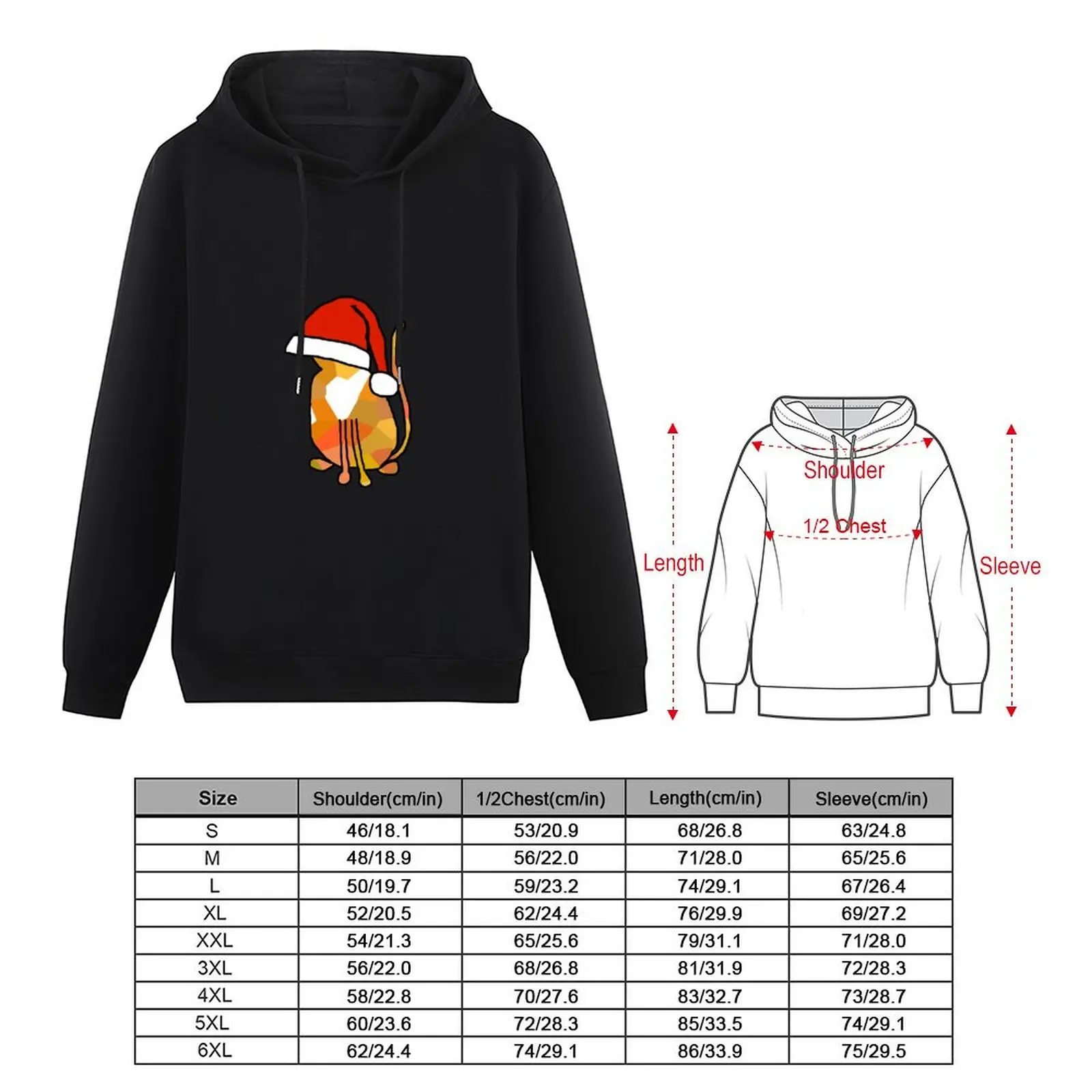 Süße Katze in einem übergroßen Weihnachtsmannmütze Pullover Hoodie Männer tragen übergroßen Herren-Hoodie