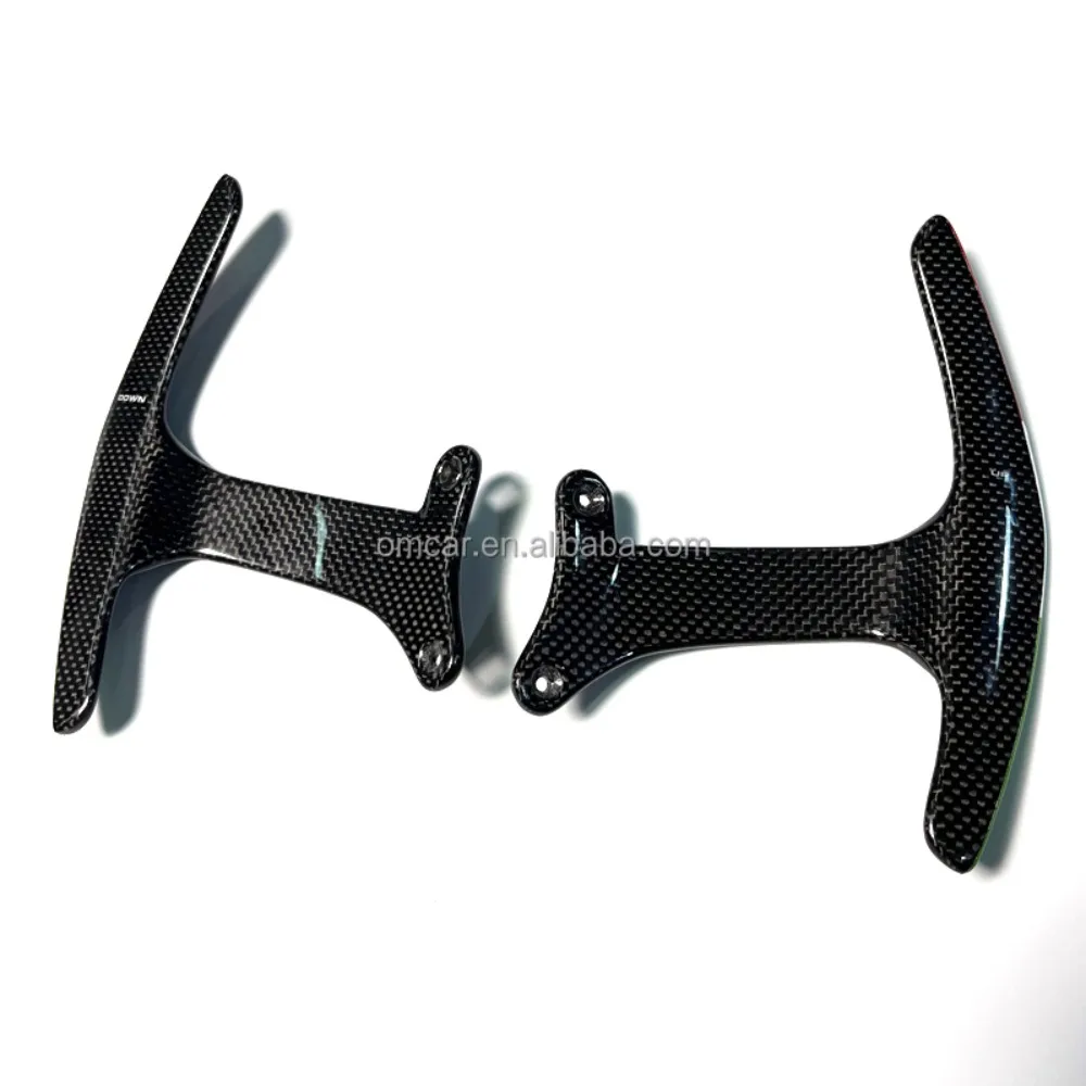 Auto Parts Dry Carbon Fiber Custom Style Tricolor Steering Wheel Shift for Ferrari F8 tributto Interior Kit