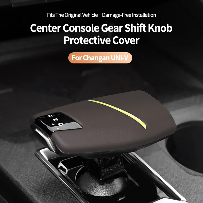 

For Changan Original Leather Center Console Gear Shift Knob Cover Lever Shifter Boot Anti Scratch Car Interior Tuning Accessory