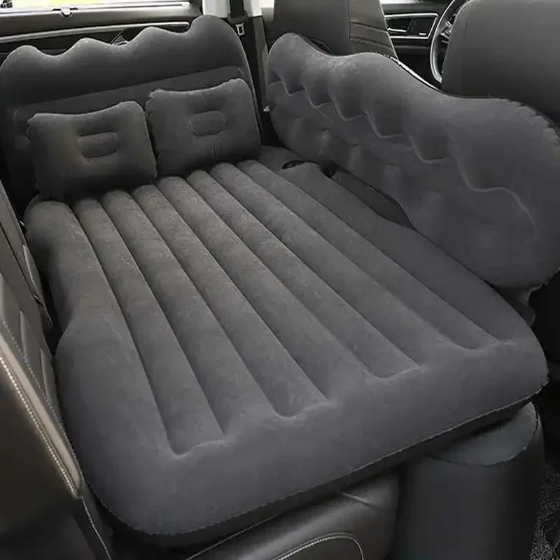 Foldable Car Travel Bed with Inflatable Mattress for Back Seat In-Car Sleeping