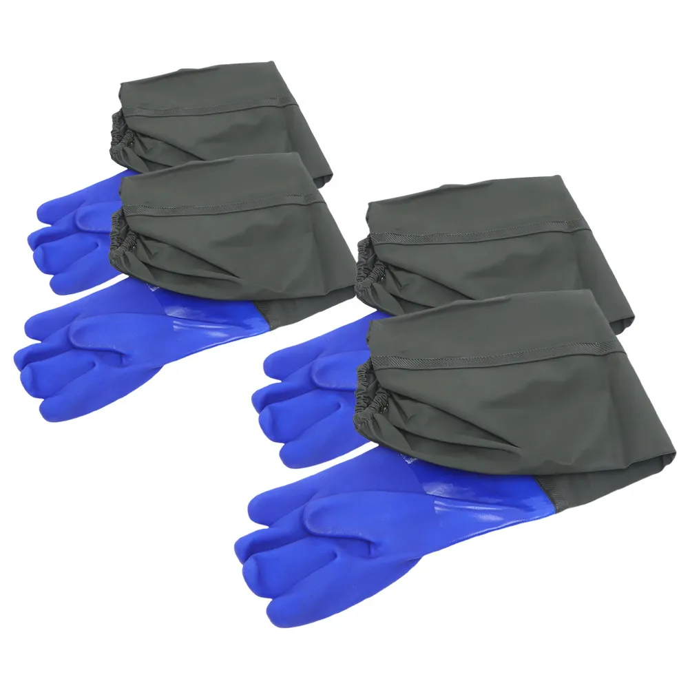 2Pairs Elbow Length Waterproof Rubber Gloves for Dishwashing Kitchen Cleaning Heavy Duty Long Cuff Chemical Resistant Cleaning