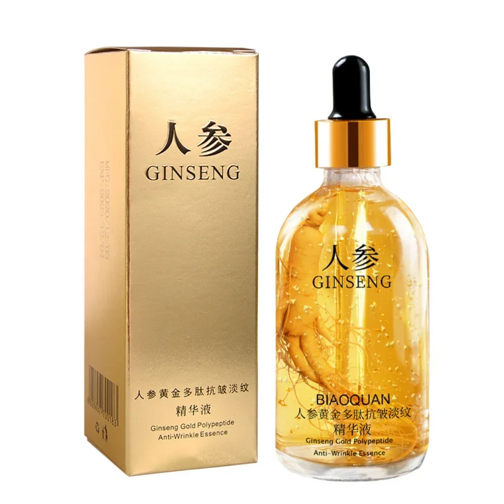 สารสกัดจากโสมเซรั่ม 100ml Gold Peptide Anti-Wrinkle และ Light Line Anti-Aging Hydrating Moisturizing Lifting Firming Skin Care