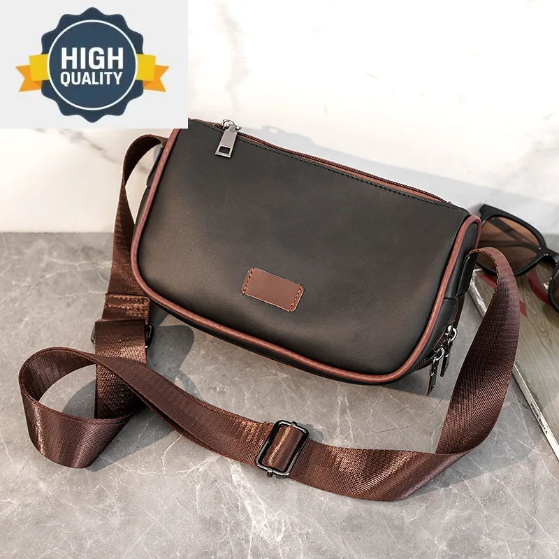 

Men New Trend Messenger Bag Leisure Simple Multifunction Black Shoulder Fashion All-Match Crossbody Pack