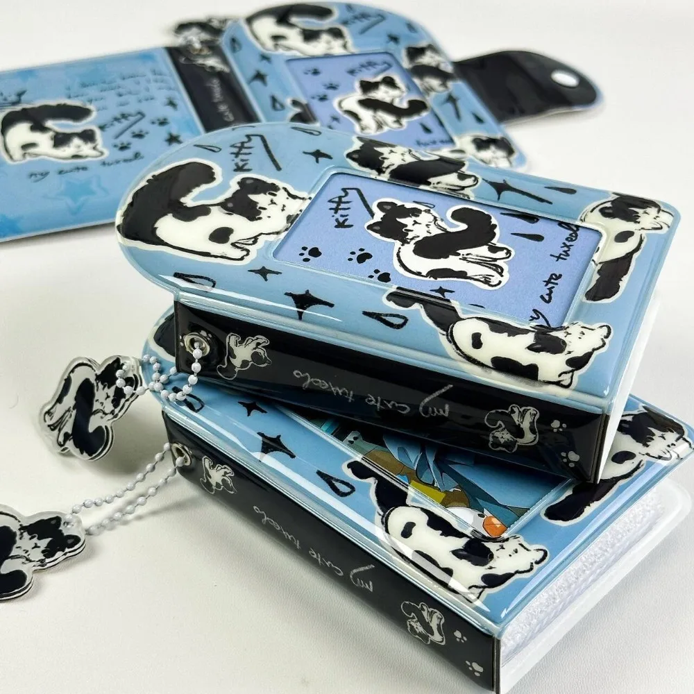 Lightweight Cat Print Cute Card Bag PU Multi Card Sleeve Card Storage Bag