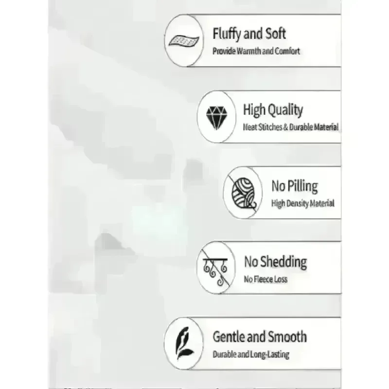 بطانية رمي من الصوف بنمط الرنة لعيد الميلاد الاحتفالي، بطانيات متعددة الأغراض فقط