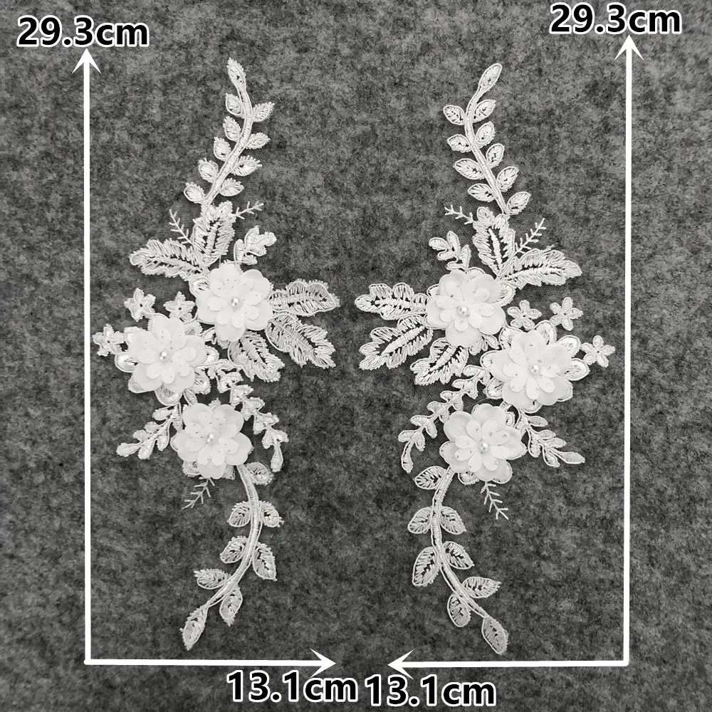 Black white polyester Nail bead hollow embroidery sewing lace Wholesale sales of 1-10 pieces DIY clothing collar accessories