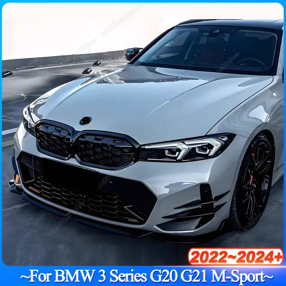 

Для BMW 3 серии G20 G21 M-Sport 320i 325i 330i 320d M340i LCI 2022-2024+ Автомобильный передний бампер, сплиттер, спойлер, защита Bodykits