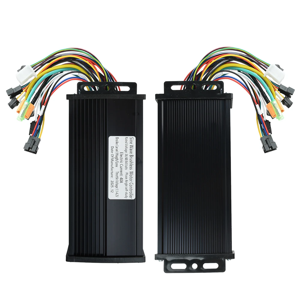 36V/48V40A Sine Wave 3-Mode Brushless Motor Controller 1000W-2000W Compatible with Protocol 2 LCD Instrument Electric Bicycle