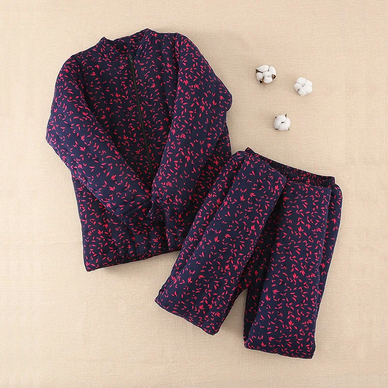 Pure Handmade Cotton-padded Jacket Trousers Women Thickened Warm High-waisted Warm Trousers Middle-aged Elderly People Winter