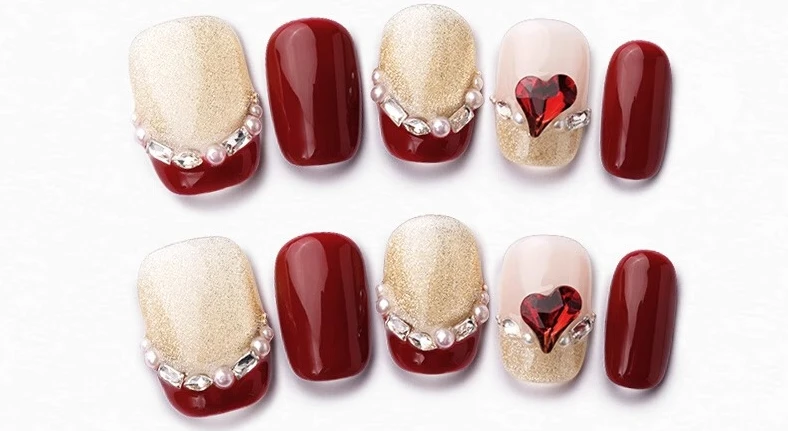 

Purely Handmade Armor, Chinese New Year Armor, Cat's Eye Red Manicure.