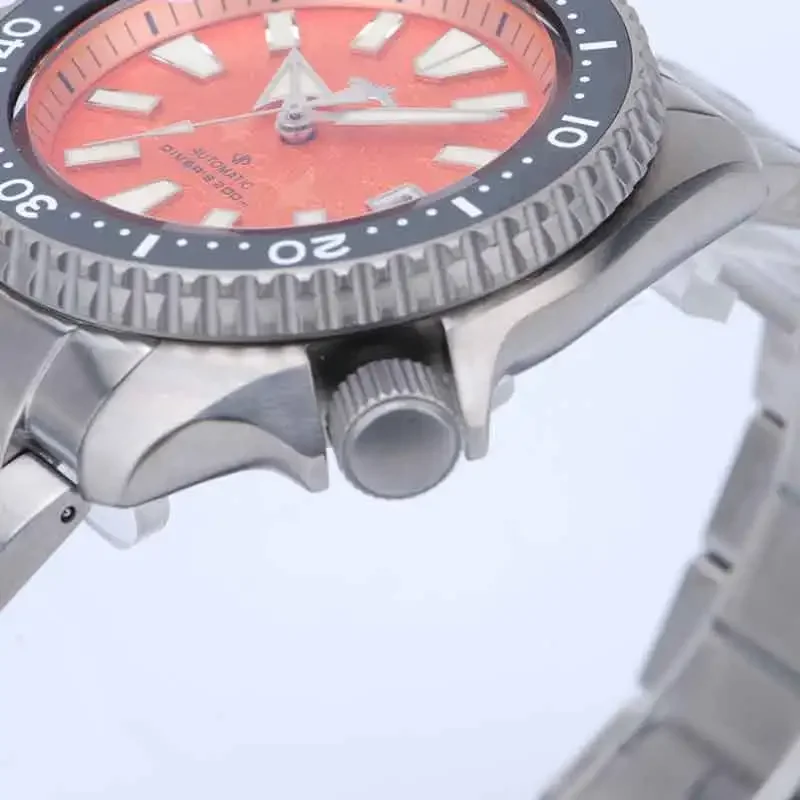 Heimdallr novo skx007 relógio de mergulho titânio nh35 movimento automático cristal safira 200m à prova dwaterproof água c3 super luminoso relógios masculinos