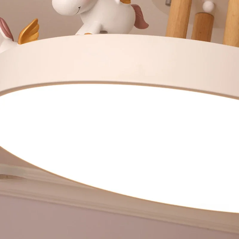 Cartoon Lamp Eye Protection Ceiling Light Creative Unicorn Cute Luminária Modern Minimalist LED Children\'s Room Bedroom Lighting