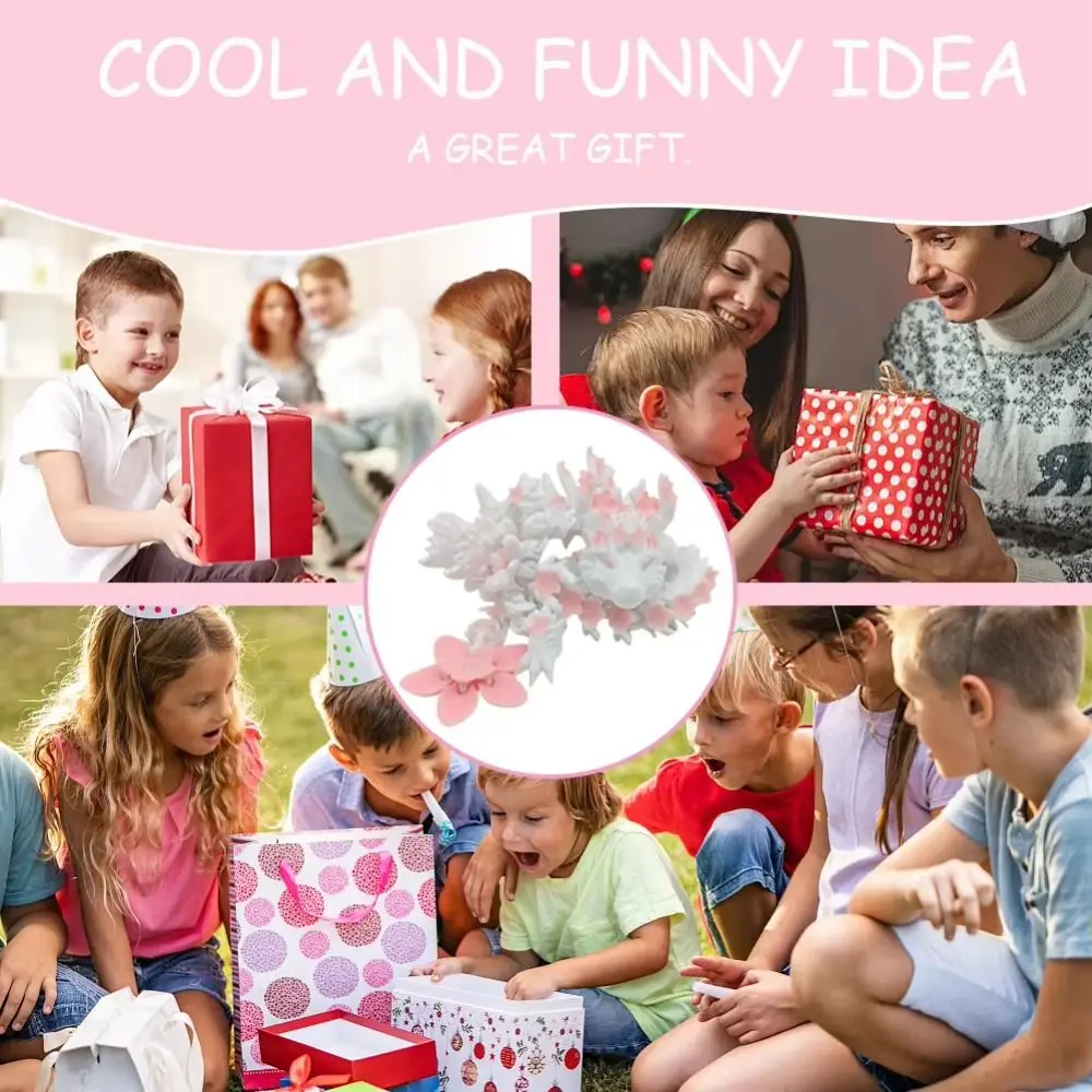 

Simulated Eye 3D Printed Dragon Sakura Dragon Rotatable 3D Printed Diceratops Dragon Flexible Laser 3D Articulated Dragon