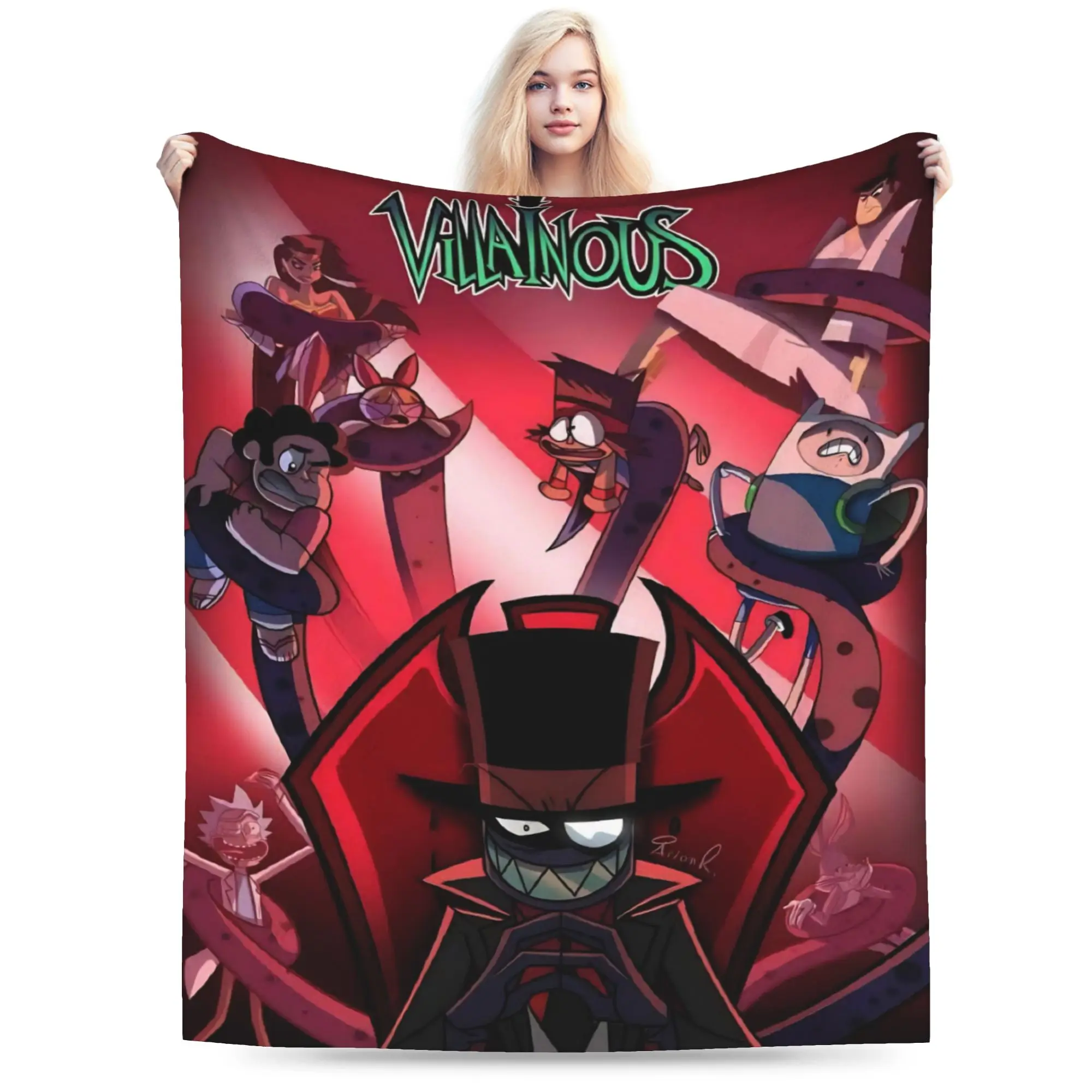Comfortable Villainous Comdy Blanket Accessories Bedding Decorative  Throw Blankets Super Warm Fleece for Car