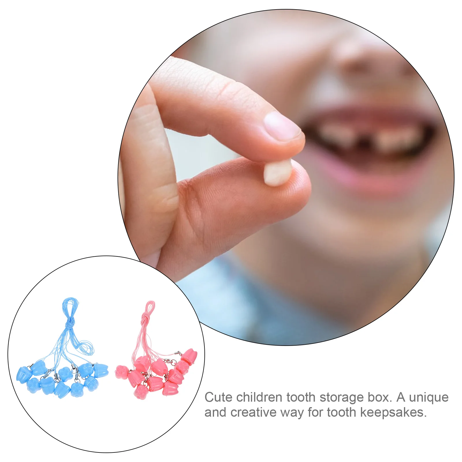

20pcs Baby Teeth Storage Boxes Kids Tooth Keepsake Containers Pink Light Blue Party Gifts Lost Tooth Holders Organizers Safe