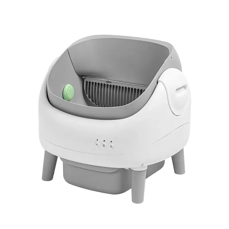 Automatic Self-Cleaning Cat Litter Box Open Design Smart Toilet with Odor Control Eco-Friendly Easy to Clean Durable