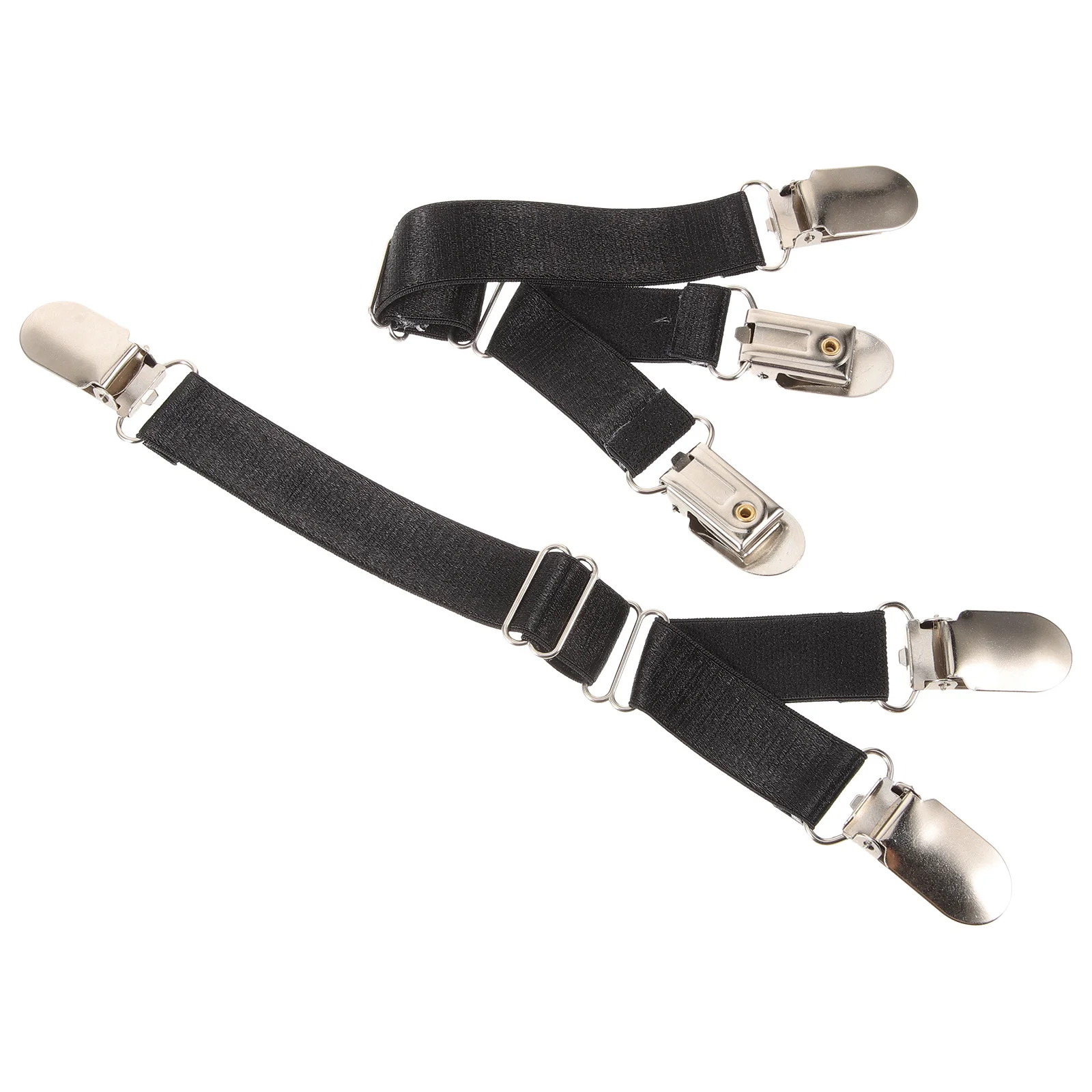 

2Pcs Soft Comfortable Sock Clamp Adjustable Shirt Keeper Duckbill Clip Garters Strap Non-Slip Sock Buckle Shirt Keeper