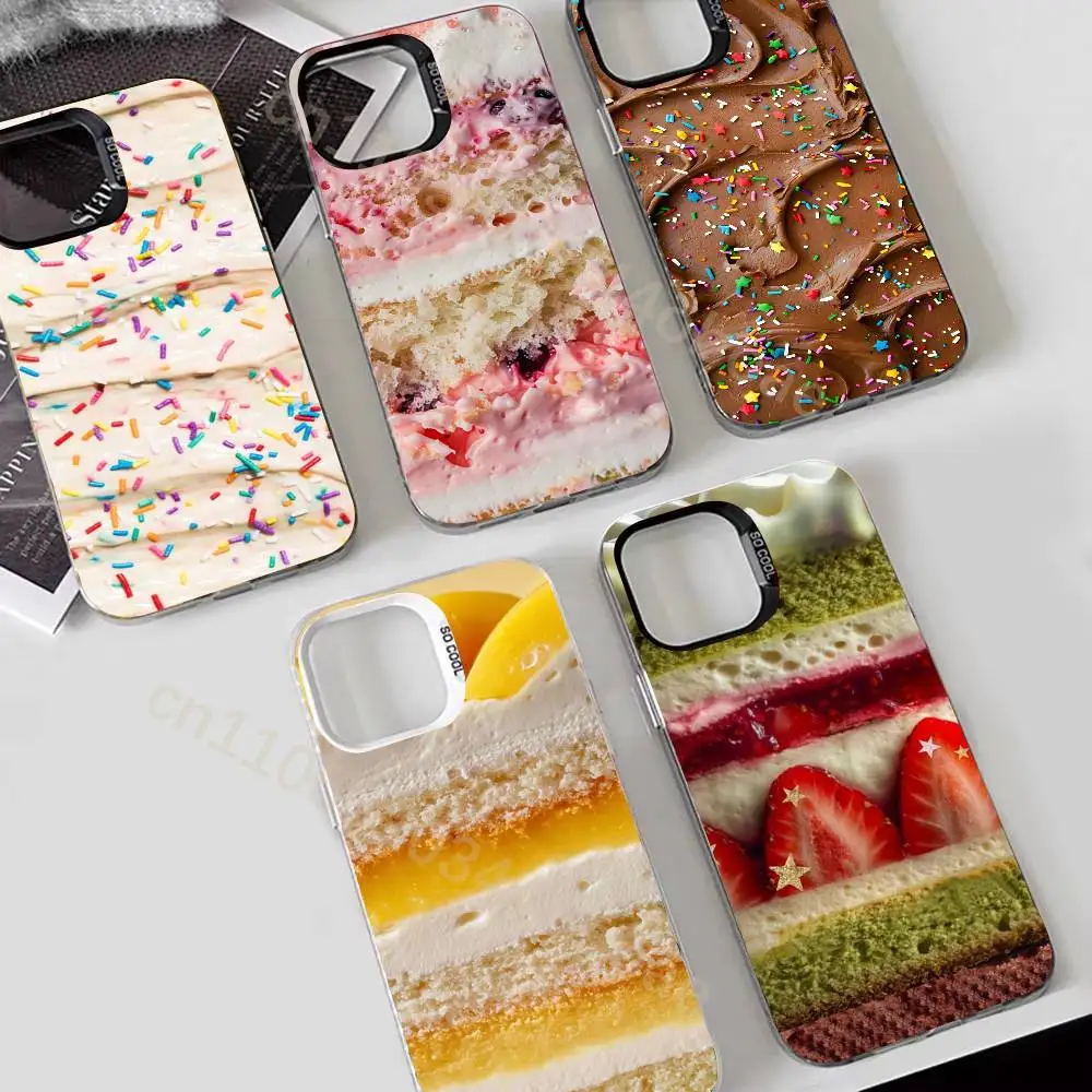 

Yummy Cake Pattern Phone Case For iPhone 17,16,15,14,13,12,11,Pro,Max,Plus Soft Black Cover