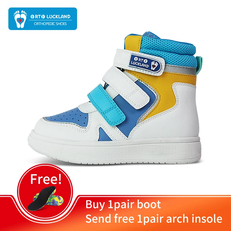 Peuter Kinderschoenen Kinderen Orthopedische Sneakers Hoge Rug Enkelsteun Leer Antislipzool Hardloopschoenen 2-7 Jaar