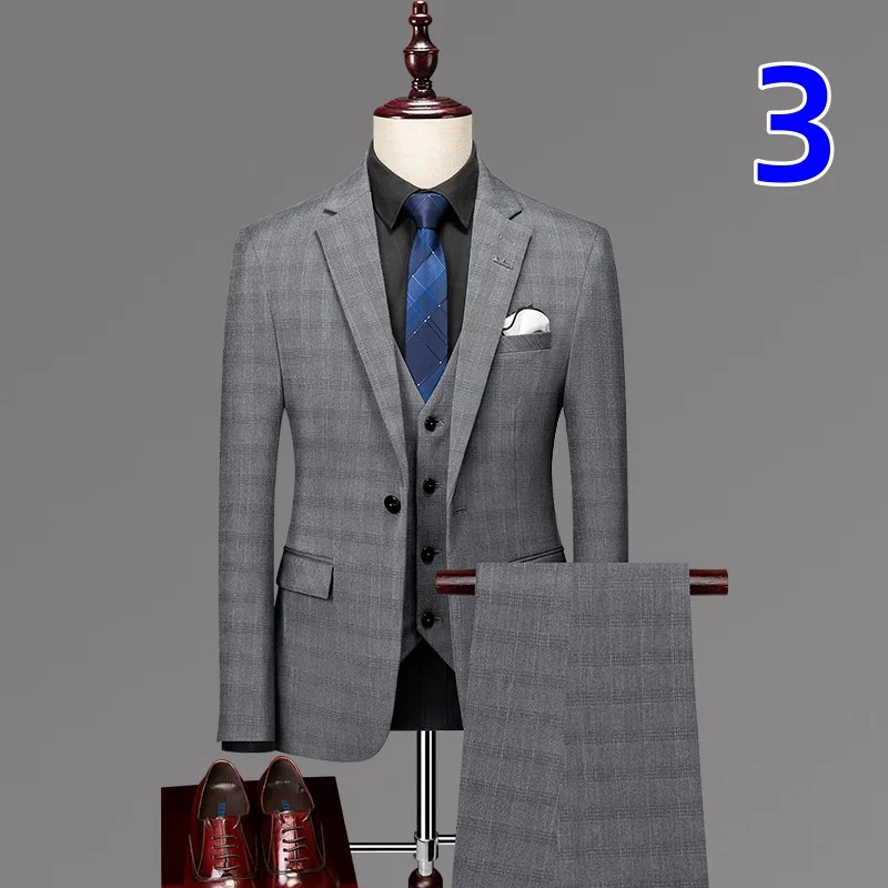 T2071 suit for men Korean style for work Korean style slim suit for group suits dress groomsmen suit business formal suit autumn