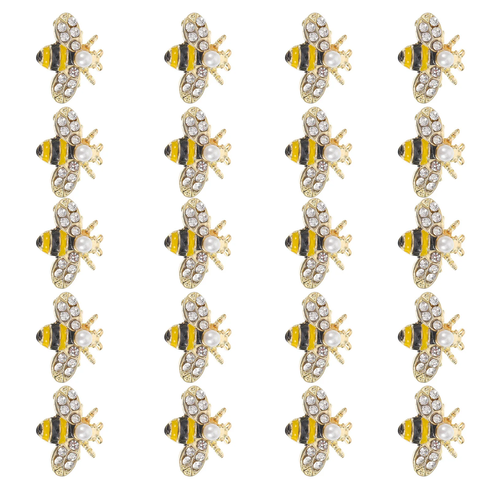 20 قطعة مسمار سحر سبيكة النحل شكل ثلاثية الأبعاد مسمار الفن زينة حفل زفاف عيد ميلاد DIY بها بنفسك مانيكير الحلي DIY بها بنفسك مانيكير المواد #1