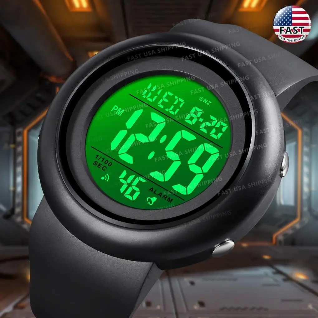 

Skmei модные женские и мужские часы мужские часы с хронографом цифровые наручные часы со светящимся дисплеем для мужчин водонепроницаемые спортивные часы