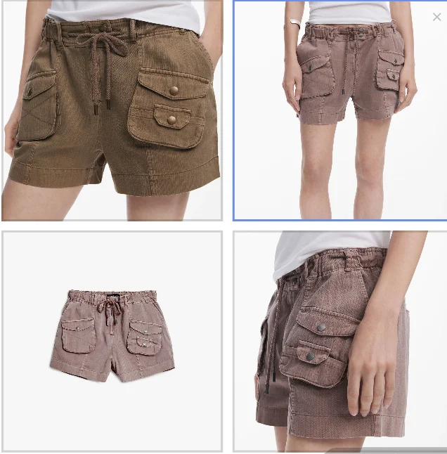 

Spanish washed and aged pocket casual workwear shorts for foreign trade original order