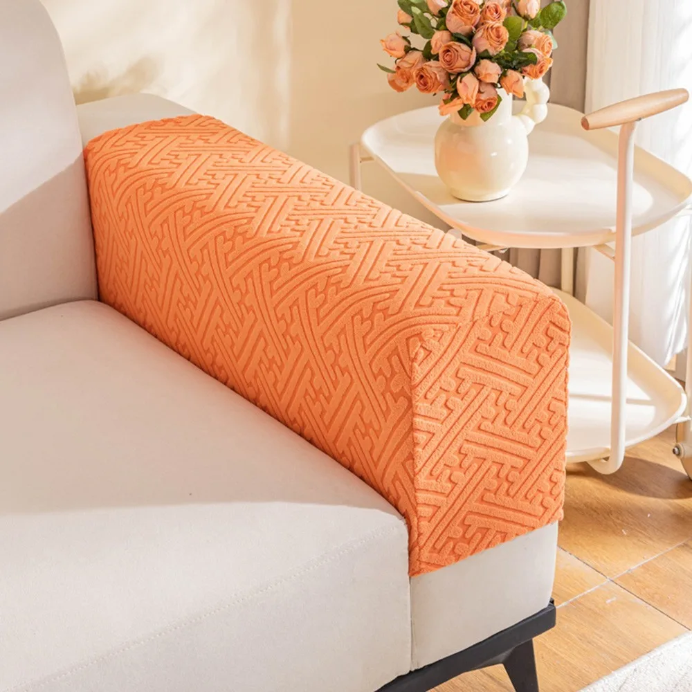 Modern Stretch Sofa Armrest Cover Elastic Anti Slip Sofa Cover Jacquard Fabric Couch Arm Protector for Home Furniture Decor
