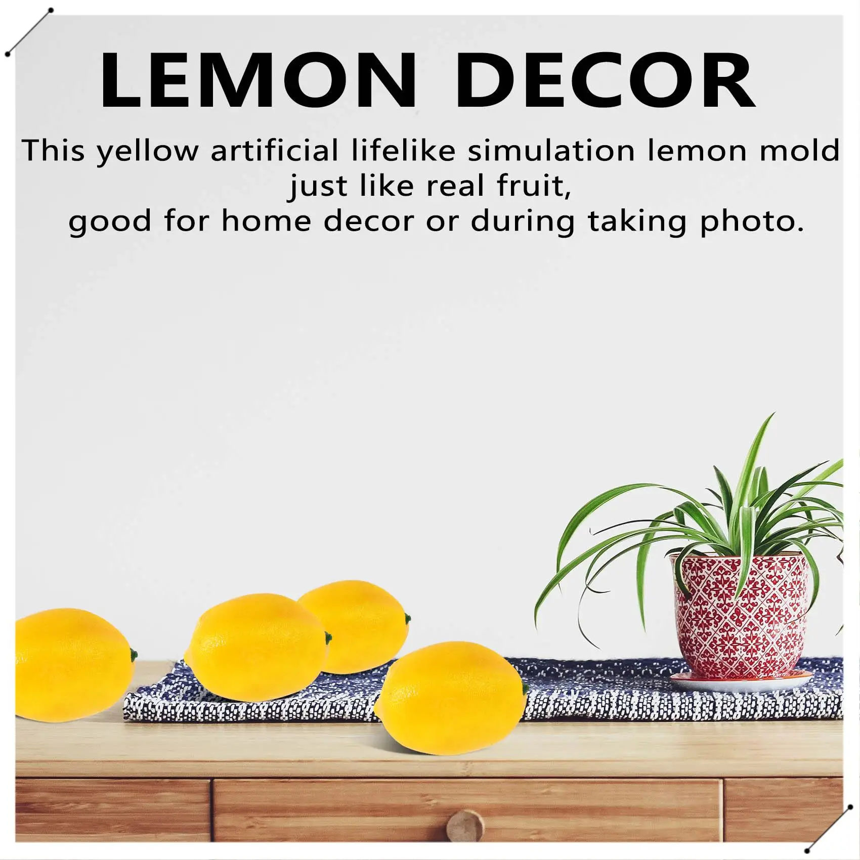 

20 Pcs Artificial Lemons Fake Lemons Faux Lemons Fruits In Yellow 3 Inch Long X 2 Inch Wide