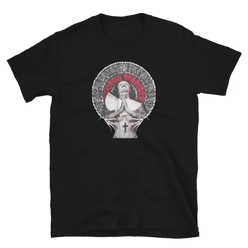 Prey Girl Pray New Tattoo Calligraphy Gothic T Shirt