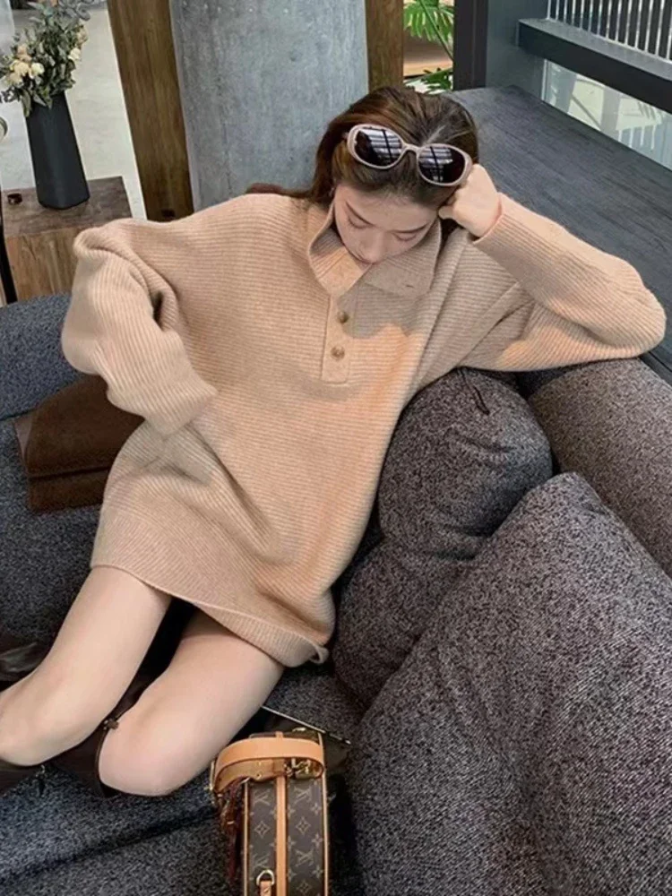 Winter Jacket Maternity Plus Size Solid Color Long Sleeve Turtleneck Pregnancy Knit Pullovers Long Loose Pregnant Women Sweaters