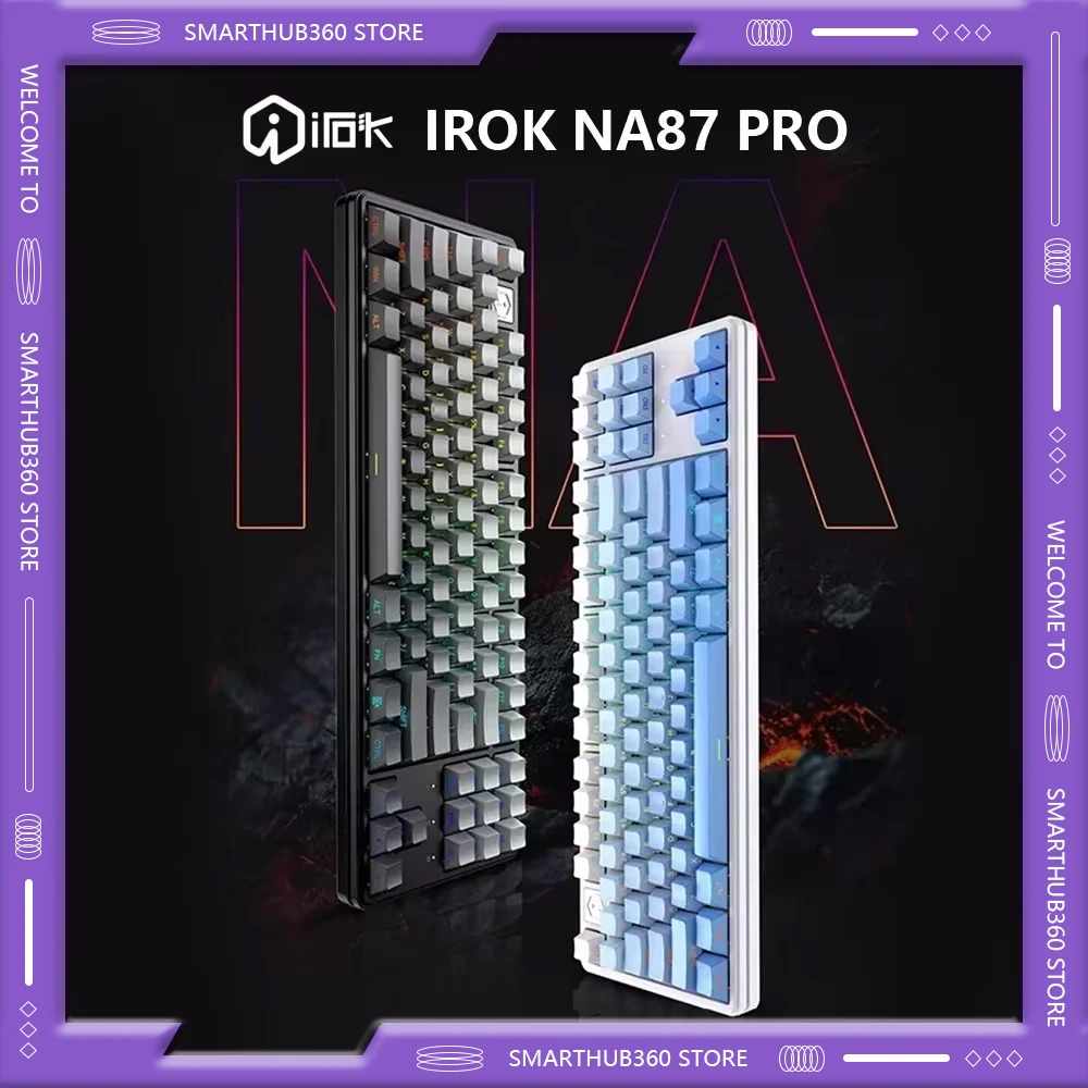 

Irok NA87 Pro Wired Magnetic Switch Mechanical Keyboard RT0.04mm Gaming Keyboard RGB Hot-swap Valorant 8000hz Gamer Customize