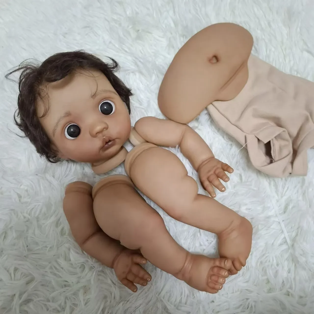 

SINO-BB индивидуальная поставка 16 дюймов Reborn Baby Peeka с ручными волосами DIY часть окрашенный комплект с тарелкой для живота для подарка на день рождения