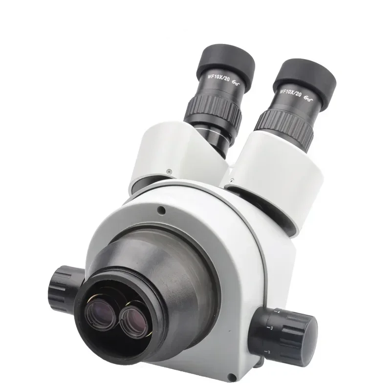 مجهر بحامل تكبير 7-45X Simul-focal مع مجهر CTV CCD Adapte أدوات ثلاثية العينيات يمكن أن ترى 3 ملحقات العدسة Telescopio