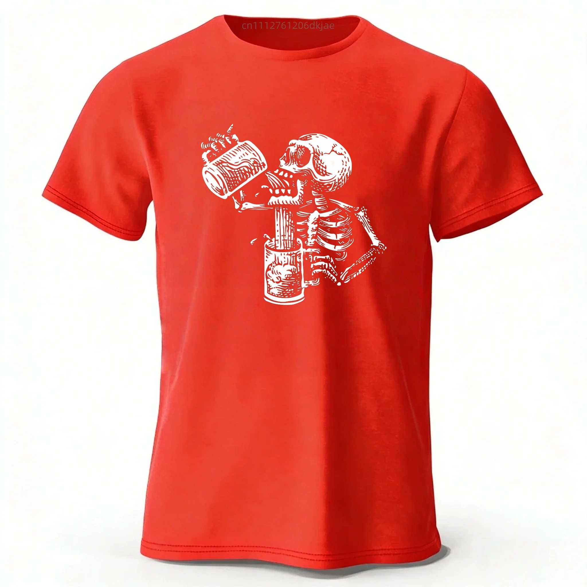 Geben Sie dem Spaß am guten Wein nicht auf, neues Street-Fashion-T-Shirt aus reiner Baumwolle mit kurzen Ärmeln für Herren, lockeres, täglich tragbares Freizeit-T-Shirt
