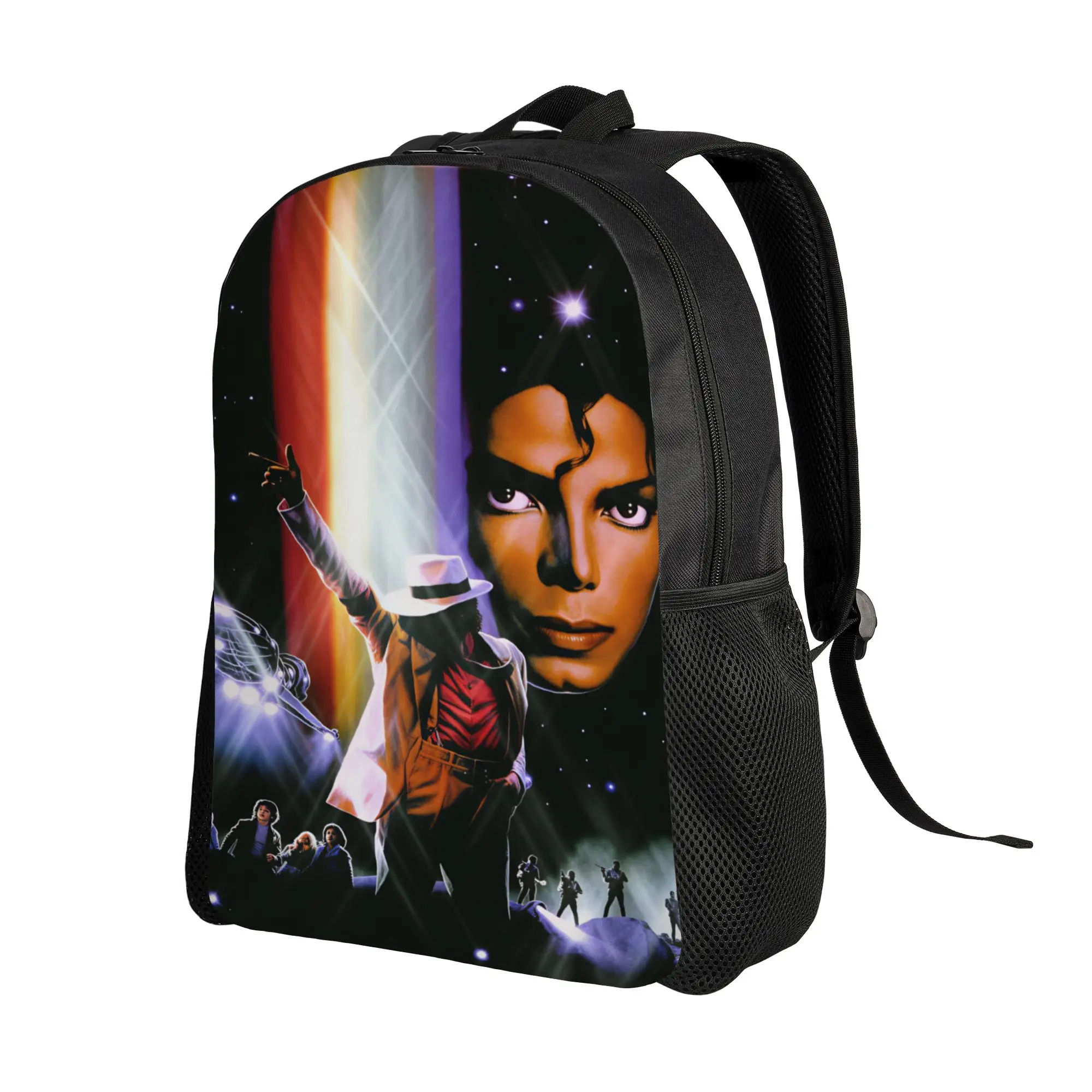 Michael Jackson Backpack Female  Large Backpacks Polyester Aesthetic School Bags Outdoor Style High Quality Rucksack