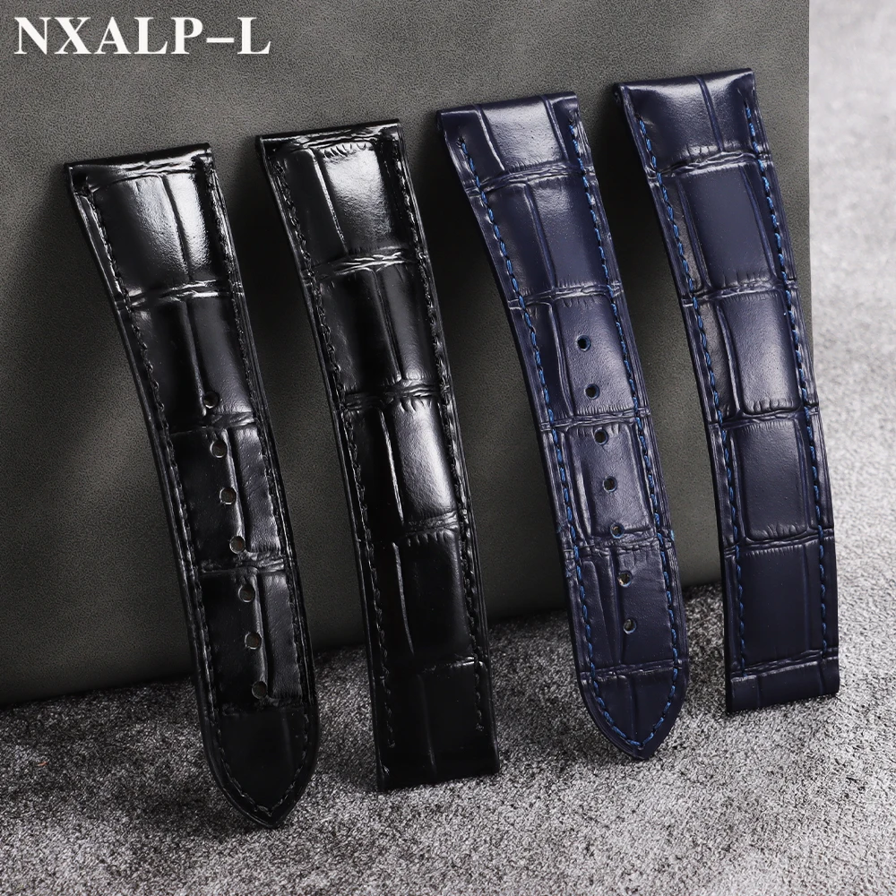 19mm 20mm 21mm 22mm Genuine Leather Strap for Omega Seamaster for Speedmaster Waterproof Calfskin Watch Band Women Men Bracelet