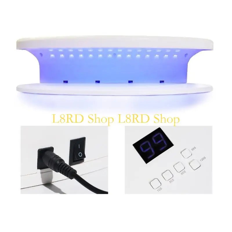 

L8RD 256W Light 5 Timer Settings UV LED Lamp Polish Baking Lamp Tools