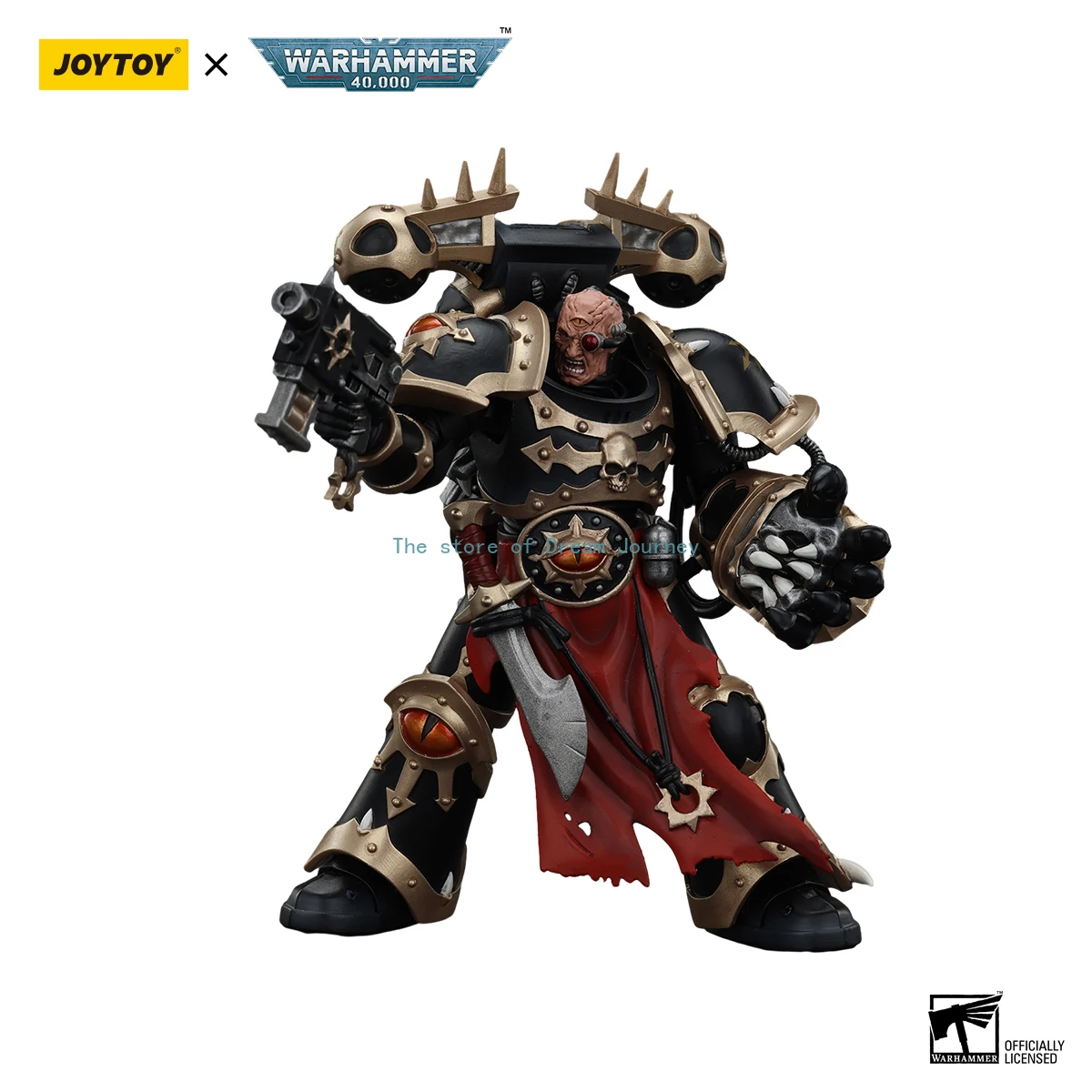 

[Ready Stock] JOYTOY Warhammer 40K 1/18 Action Figure Chaos Space Marine Black Legion Chosen Champion Anime Character Model Toy