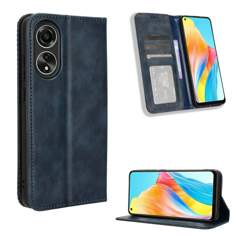 For OPPO A78 4G CPH2565 Case Wallet Flip Style PU Leather Phone Bag Cover For OPPO A78 OPPOA78 A 78 5G CPH2483 With Photo Frame