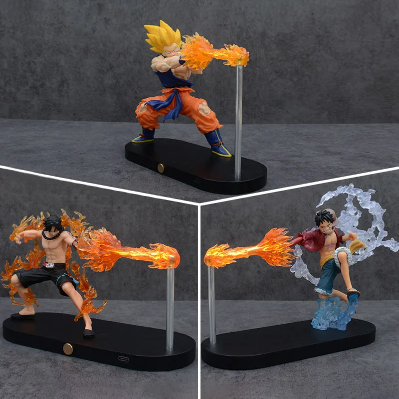 

Фигурка One Piece 23 см: Эйс и Луффи, аниме-статуэтка GK с подсветкой, модель, игрушка, подарок