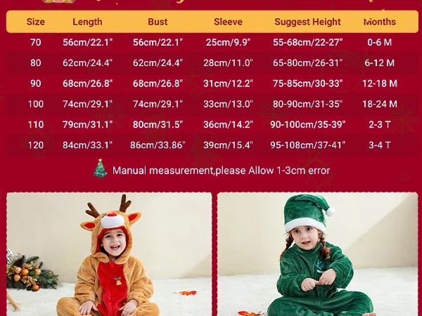MICHLEY Weihnachten Baby Strampler Flanell Cosplay Kleinkind Infant Nette Kleidung Insgesamt Bodys Overall Kostüm Für Mädchen Jungen Kind – Detail 5